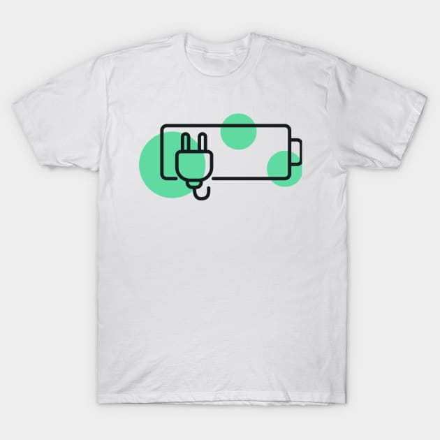 battery T-Shirt by LetteremanStudio